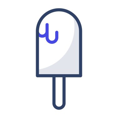 Buzlu buzlu şeker düz simgesi.