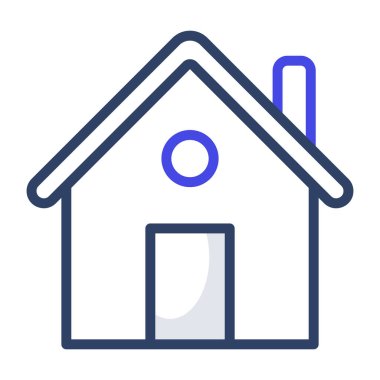 Bir iskan binası, ev ikonu.