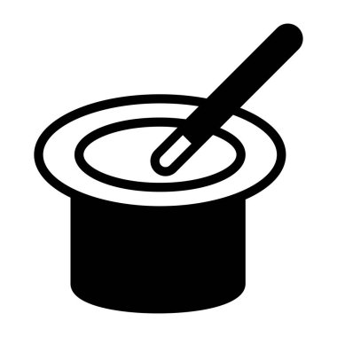 Başlıklı sihirli değnek, sihirbazlık konsepti