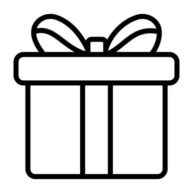 Sürpriz hediye, doğrusal tasarımda paket vektörü