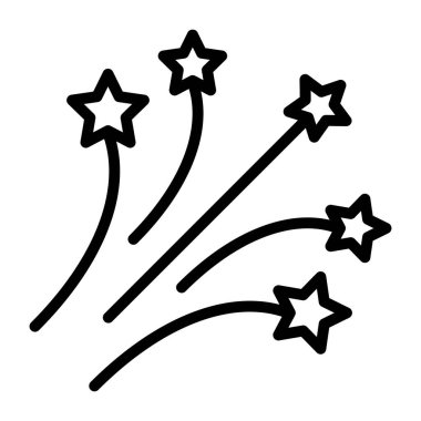 Havai fişeklerin düzenlenebilir doğrusal tasarım simgesi