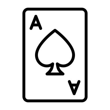 kalp ası ve poker kartının doğrusal tasarımı