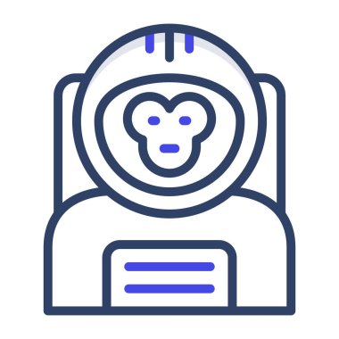 Düz dizaynlı uzay adamı simgesi