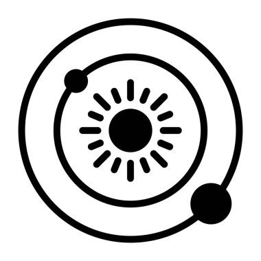 Gezegen devrimi, güneş sistemi simgesi katı tasarım