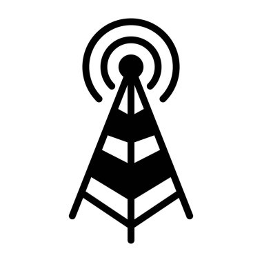 Kablosuz anten simgesi katı tasarım