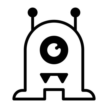 Gözlemevi planetaryumun katı vektör tasarımı