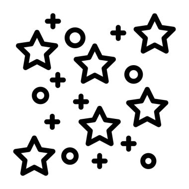     Yıldızların modern biçim simgesi, düzenlenebilir vektör 