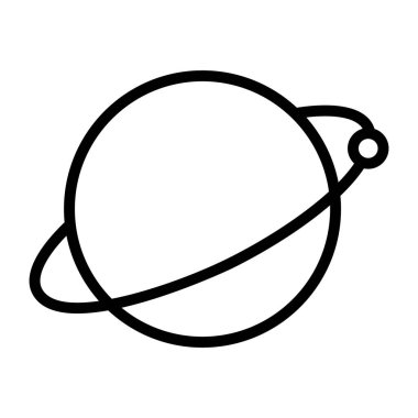 Gezegen sisteminin satürasyon vektörünün moda simge tasarımı