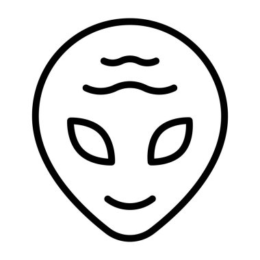 Uzay avatarının uzaylı simgesi tasarım vektörü