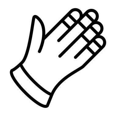 Eldiven simgesinin el kaplaması, doğrusal tasarımı