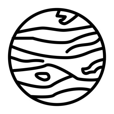 Gezegen sisteminin jüpiter vektörünün moda simge tasarımı