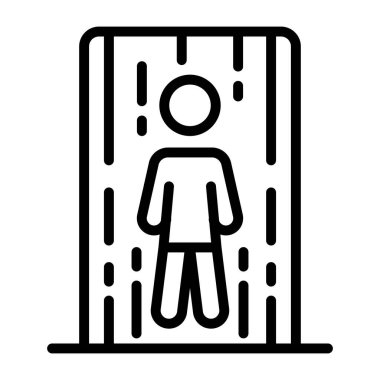 Doğrusal tasarımda uzay kaşifi simgesi, kozmonot vektörü