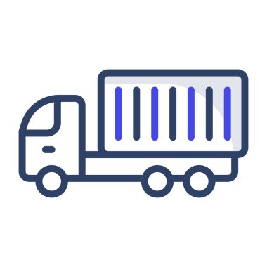 Kargo kamyonu paketli, mal teslimatı minibüsü düz düzenlenebilir.