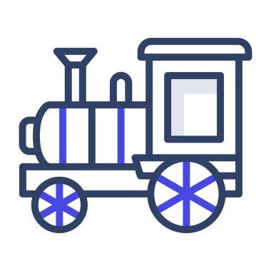 Lokomotif yağmur motoru simgesi düz vektör tasarımı