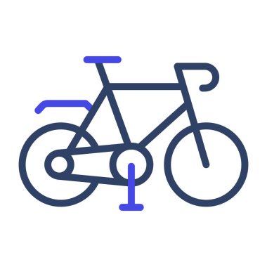 Düz bisiklet simgesi tasarımı, pedal bisiklet vektör tasarımı