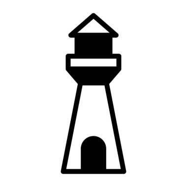 Deniz fenerinin düzenlenebilir katı tasarım vektörü