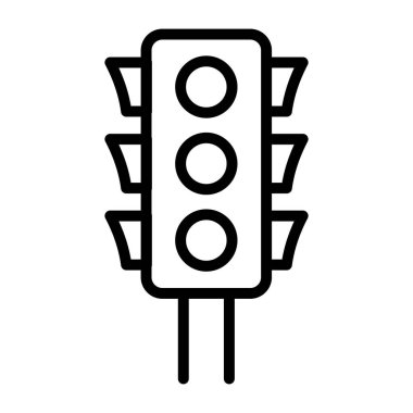 Trafik ışıklarının modaya uygun bir vektör tasarımı