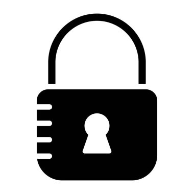 Bir kabartma tasarımı, kilit simgesi