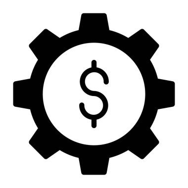 Bir kabartma tasarımı, para ayarı simgesi