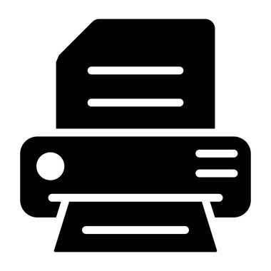 Bir kabartma tasarımı, yazıcının simgesi