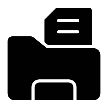 Katı bir dizayn, dosya dizininin simgesi