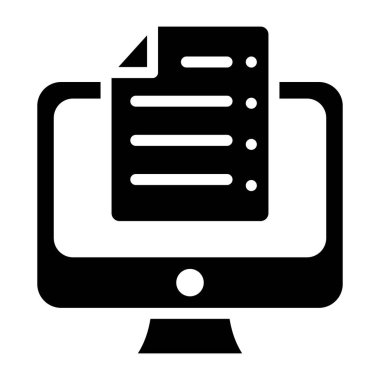 Somut bir tasarım, çevrimiçi belgenin simgesi