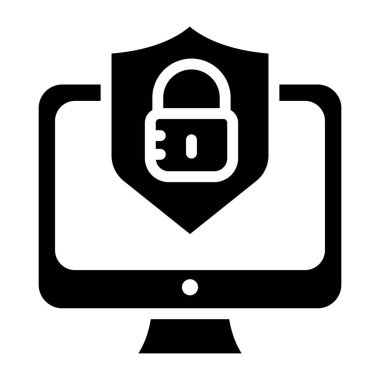 Bir kabartma tasarımı, bilgisayar güvenliği simgesi