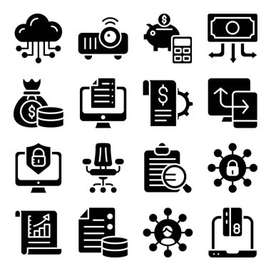 Mali Para Glifi Simgeleri Paketi