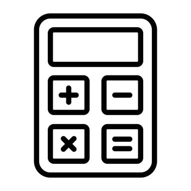 Bir doğrusal tasarım, hesap makinesinin simgesi