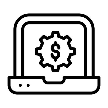 Bir tasarım, finansal yönetim simgesi