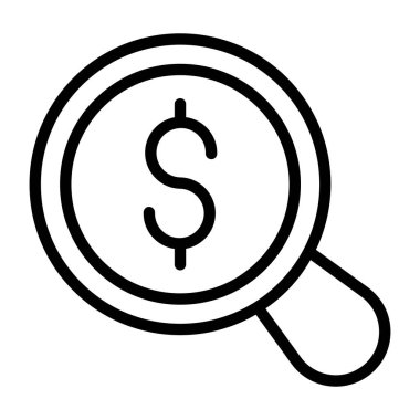 Bir doğrusal tasarım, arama parasının simgesi