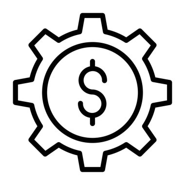      Bir doğrusal tasarım, para ayarlama simgesi 