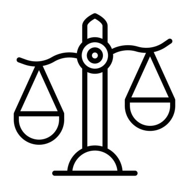 Bir özet tasarımı, denge ölçeği simgesi