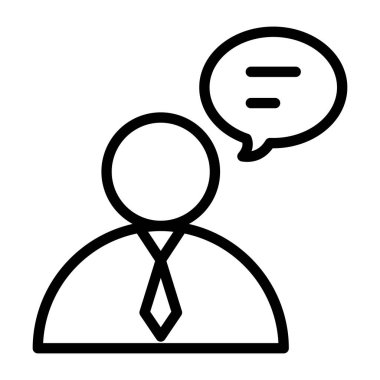 Bir doğrusal tasarım, iş sohbetinin simgesi