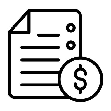 Bir doğrusal tasarım, finansal belgenin simgesi