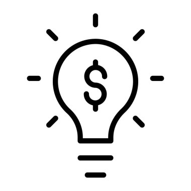 Tasarım tasarımı, para fikri ikonu