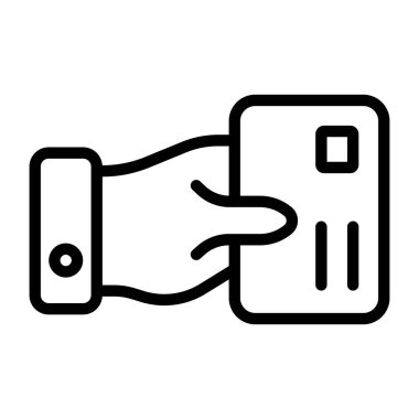 Bir doğrusal tasarım, kart verme simgesi