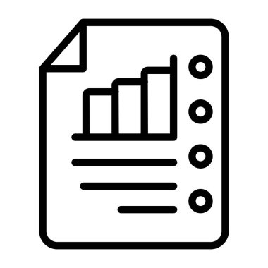 Bir tasarım, iş raporunun simgesi