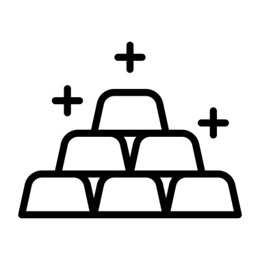 Bir özet tasarımı, külçelerin simgesi