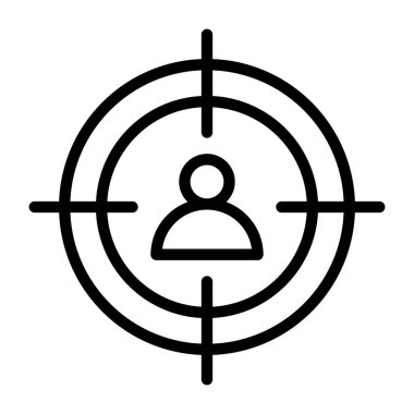 Bir doğrusal tasarım, profil hedefinin simgesi