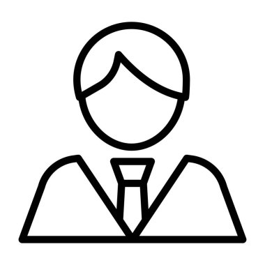 Bir doğrusal tasarım, iş adamının simgesi