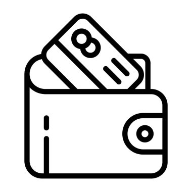 Bir tasarım tasarımı, cüzdan simgesi