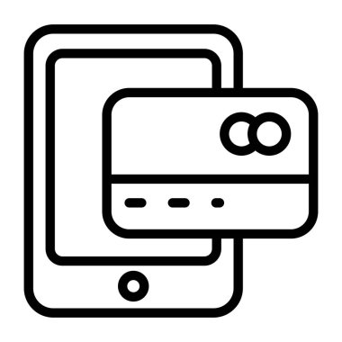 Bir doğrusal tasarım, mobil kart simgesi