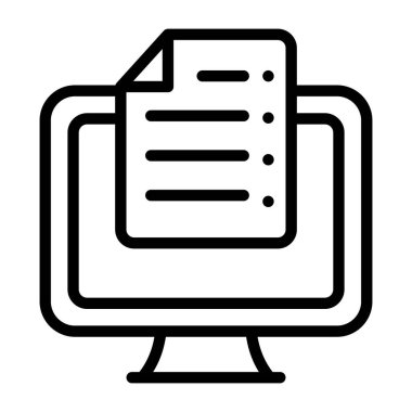 Bir doğrusal tasarım, çevrimiçi belgenin simgesi