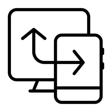 Bir doğrusal tasarım, veri aktarımının simgesi