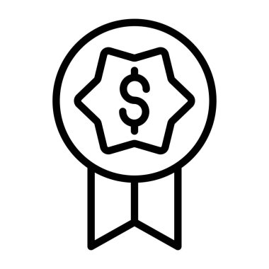 Doğrusal tasarım, para rozeti simgesi