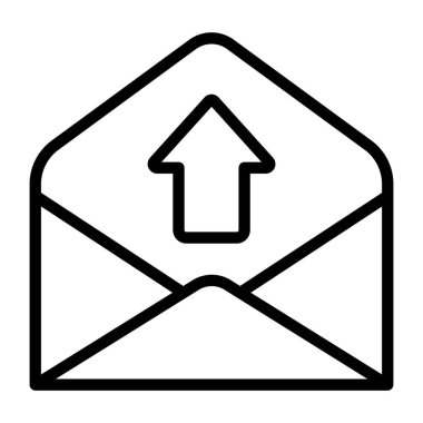 Bir tasarım, giden postaların simgesi