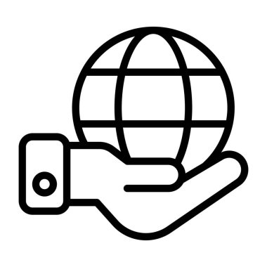 Bir tasarım, küresel bakım ikonu