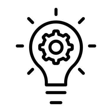 Bir doğrusal tasarım, fikir geliştirme simgesi