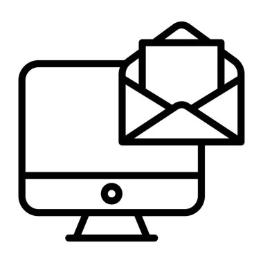 Bir doğrusal tasarım, çevrimiçi posta simgesi